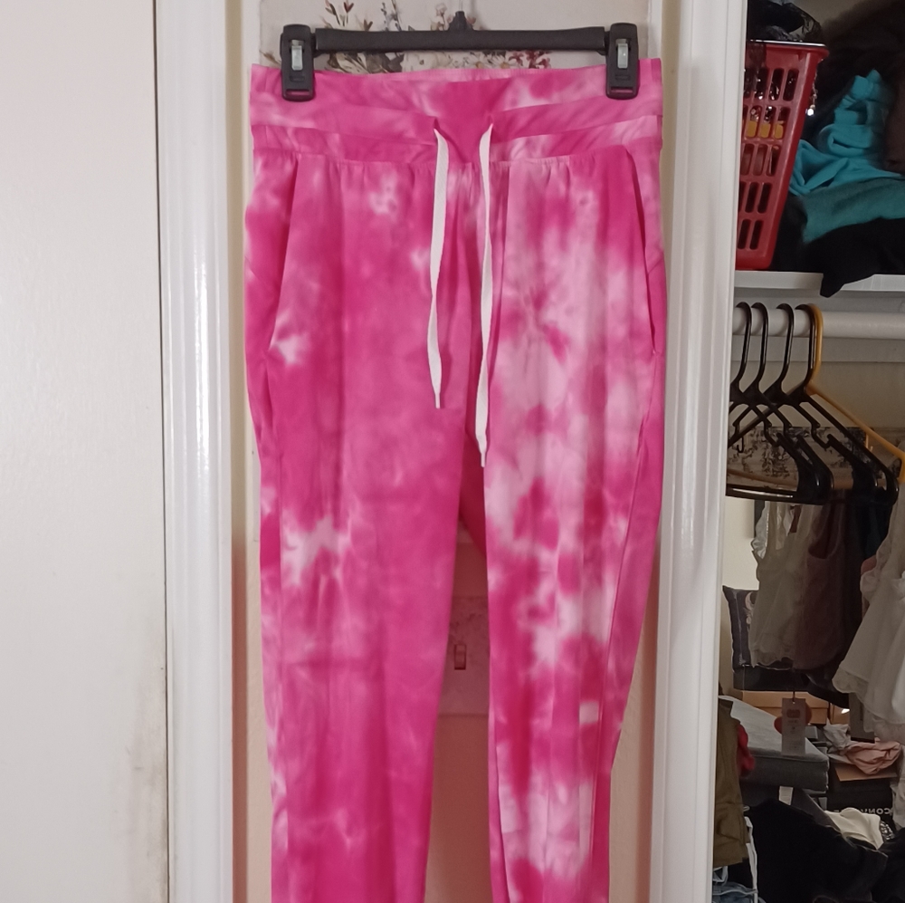Pink Tye-dye Joggers